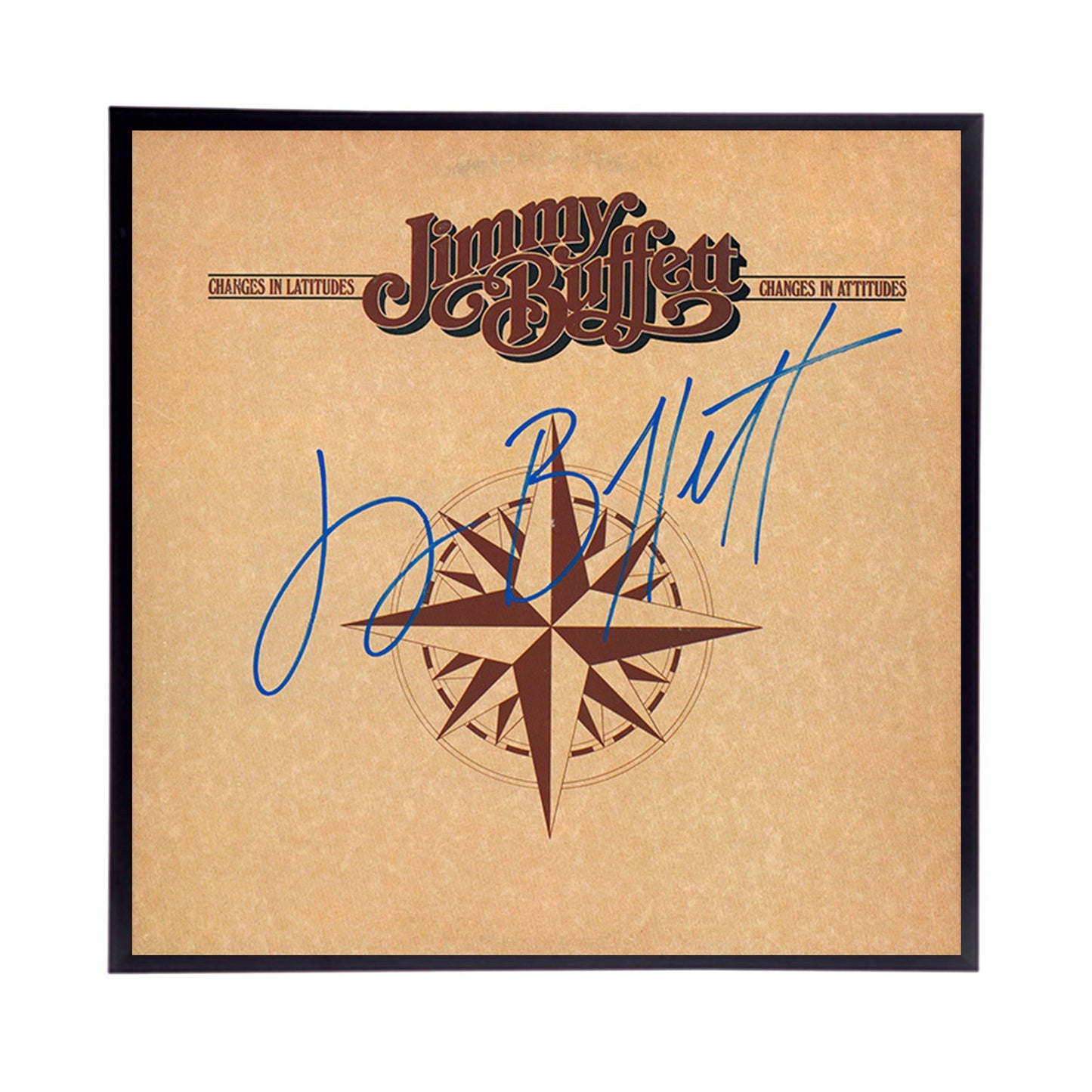 Autographed Jimmy Buffett Album Cover Replicas. 12" x 12", 11" x 14" or 13" x 19". Frame included. Just message me to tell me the replica you want framed and shipped.