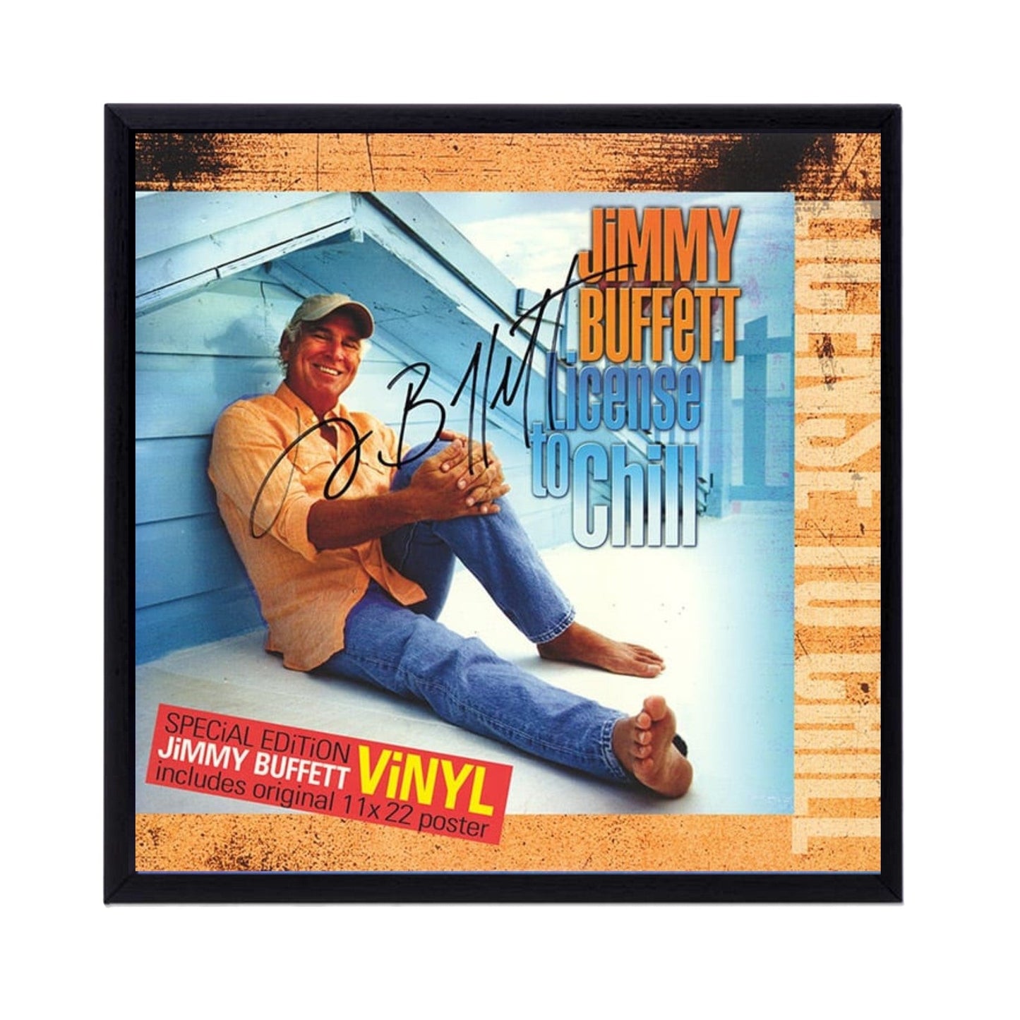 Autographed Jimmy Buffett Album Cover Replicas. 12" x 12", 11" x 14" or 13" x 19". Frame included. Just message me to tell me the replica you want framed and shipped.