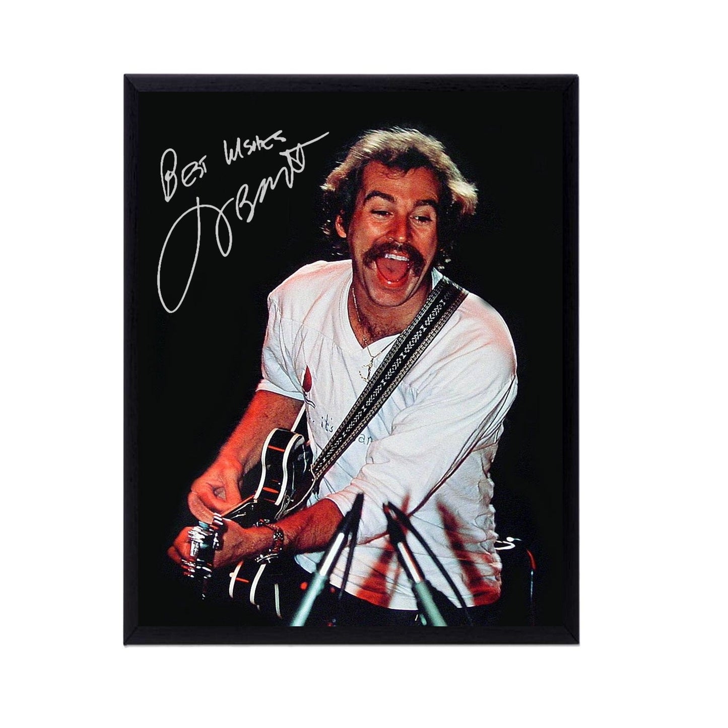Jimmy Buffett Autographed Photo Replica, 11 x 14 Inches FRAME INCLUDED