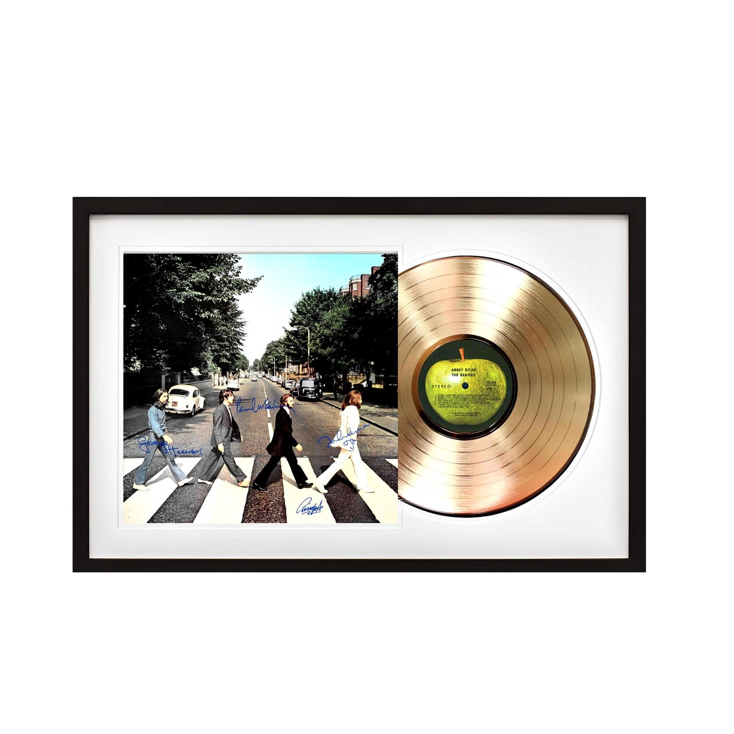 Autographed Beatles Album Cover Replicas.  12" x 12" inches.  Frame is included.  Just message me to tall me the album cover you want framed and shipped.