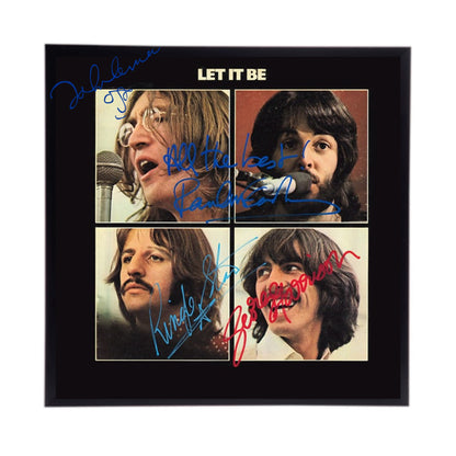 Autographed Beatles Album Cover Replicas.  12" x 12" inches.  Frame is included.  Just message me to tall me the album cover you want framed and shipped.