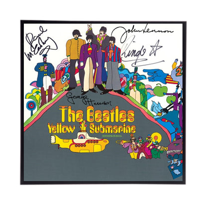 Autographed Beatles Album Cover Replicas.  12" x 12" inches.  Frame is included.  Just message me to tall me the album cover you want framed and shipped.