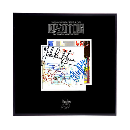 Autographed Led Zeppelin Album Cover Replicas. 12" x 12" inches.  Frame is included. Just Message me to tell me the cover you want framed and shipped.