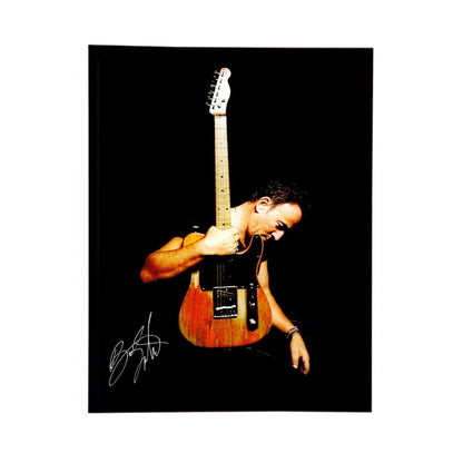 Autographed Bruce Springsteen Photo Replica. Frame Sizes will Vary.