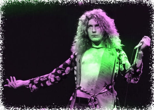 Neon Robert Plant, Celebrity Art Prints, Led Zeppelin