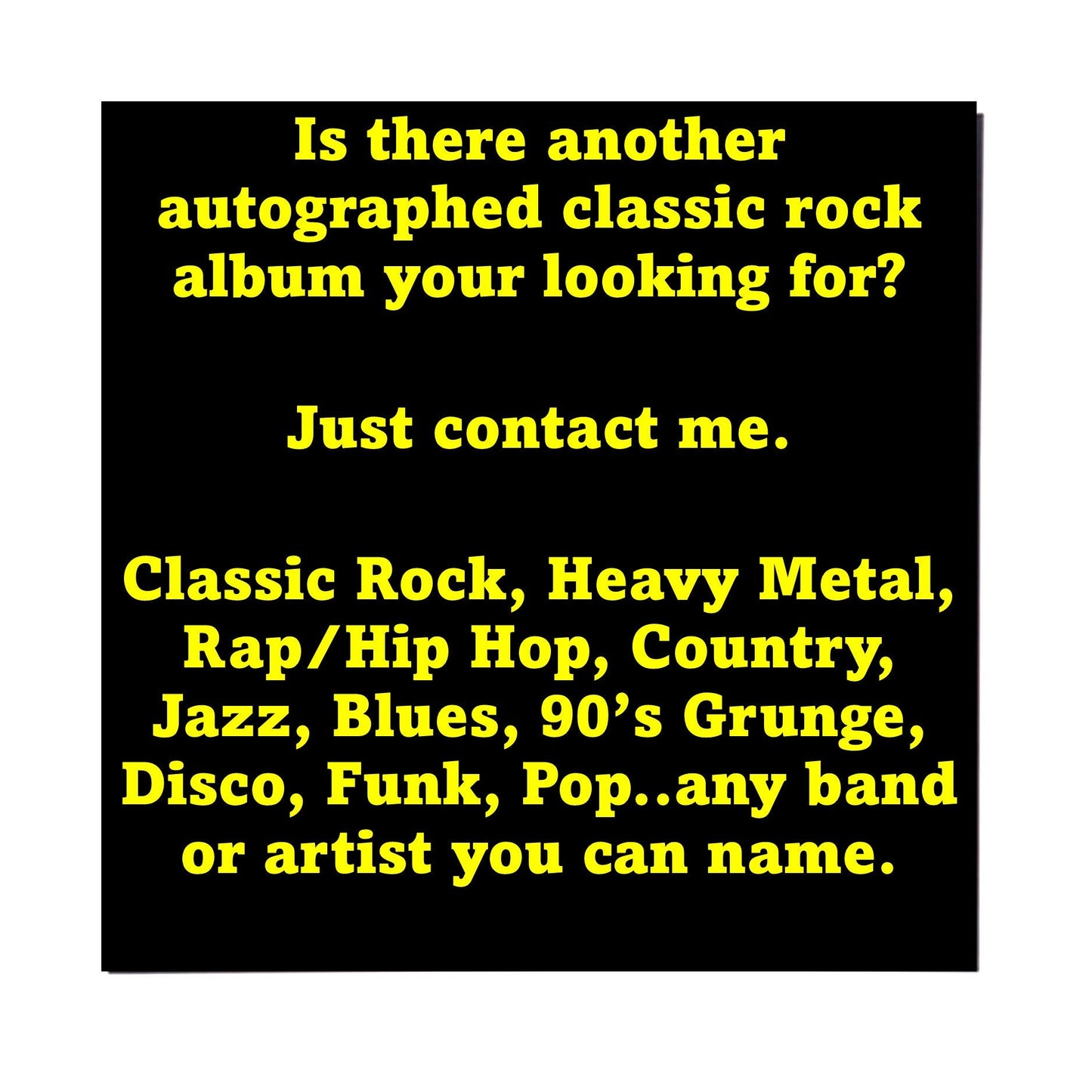 Autographed Jimmy Buffett Album Cover Replica,