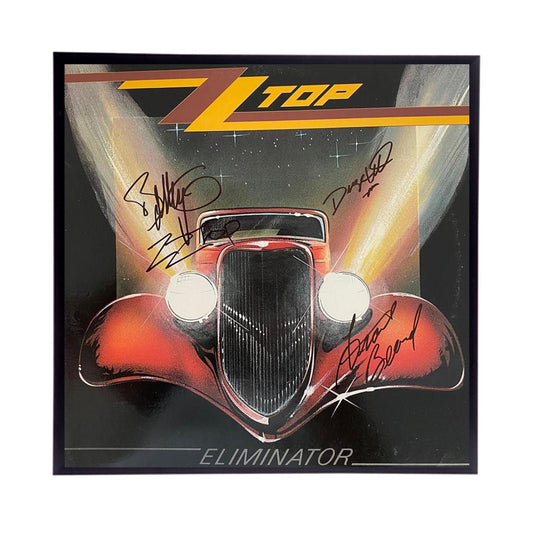 ZZ Top Autographed Album Cover Replica,