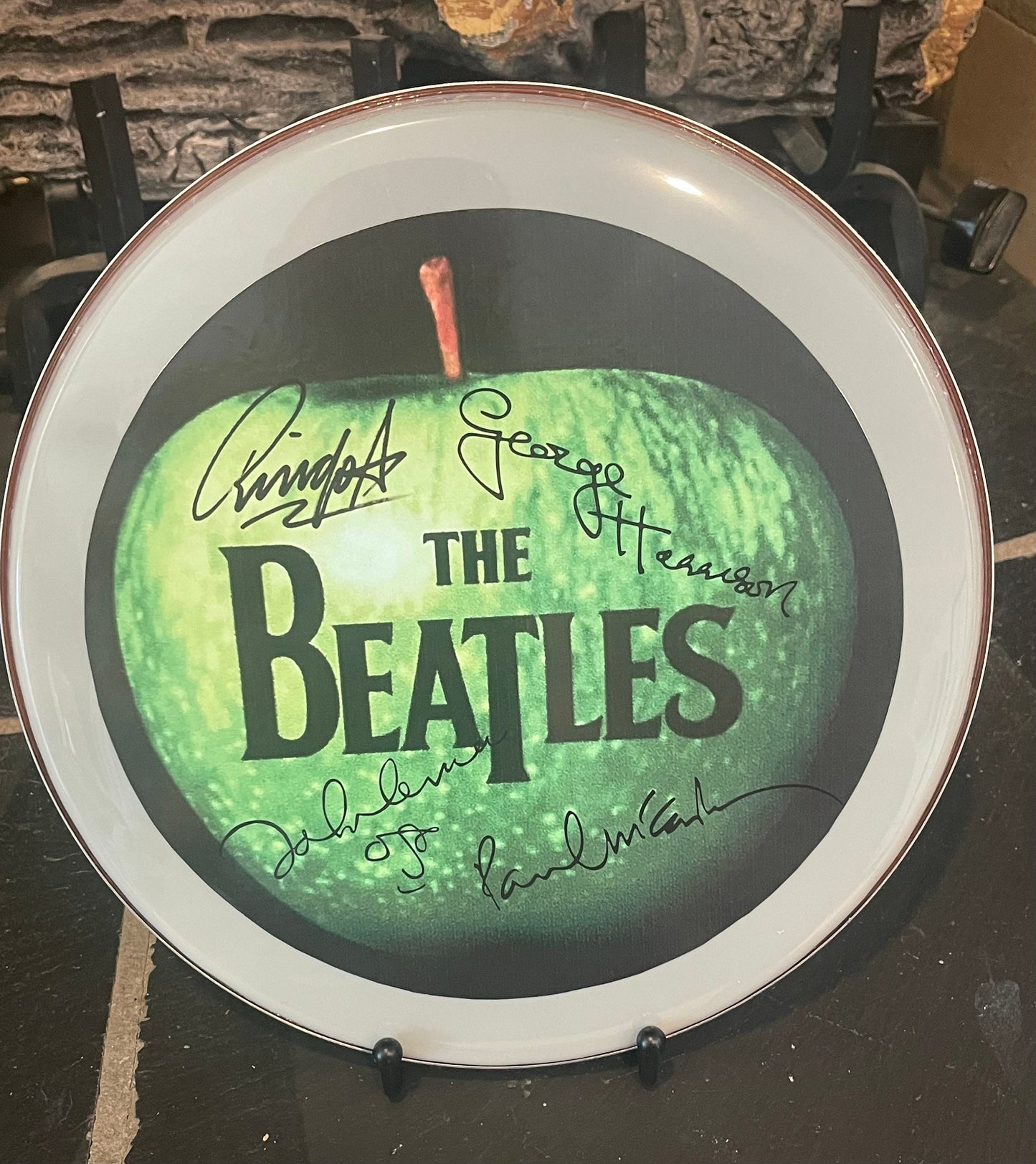 Beatles Autographed "Abby Road" tribute 10 Inch Drumhead