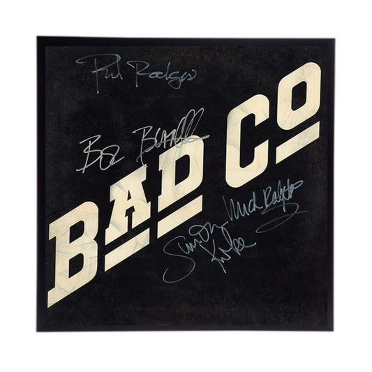 Autographed Bad Company Debut Album Cover Replica