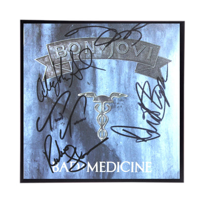 AutographedBon Jovi Bad Medicine Album Cover Replica,