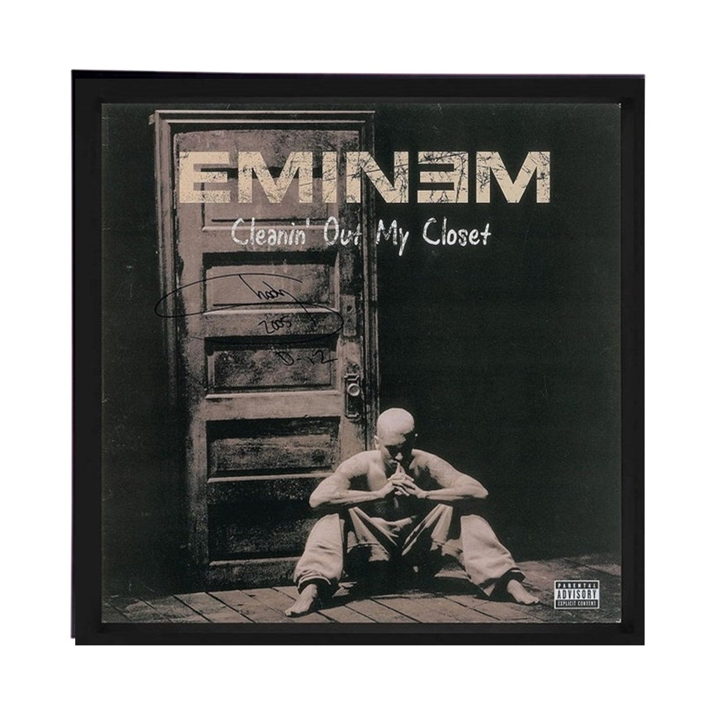 Eminem "Cleaning out my closet" Autographed Album Cover Replica,