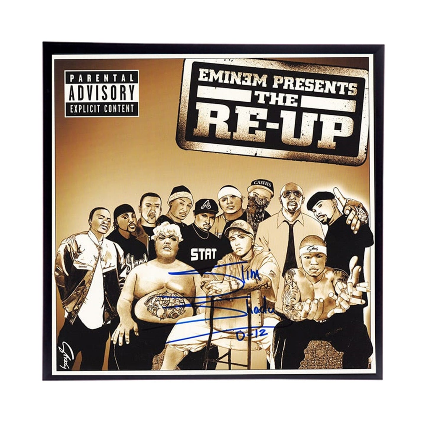 Eminem "The Reup" Autographed Album Cover Replica