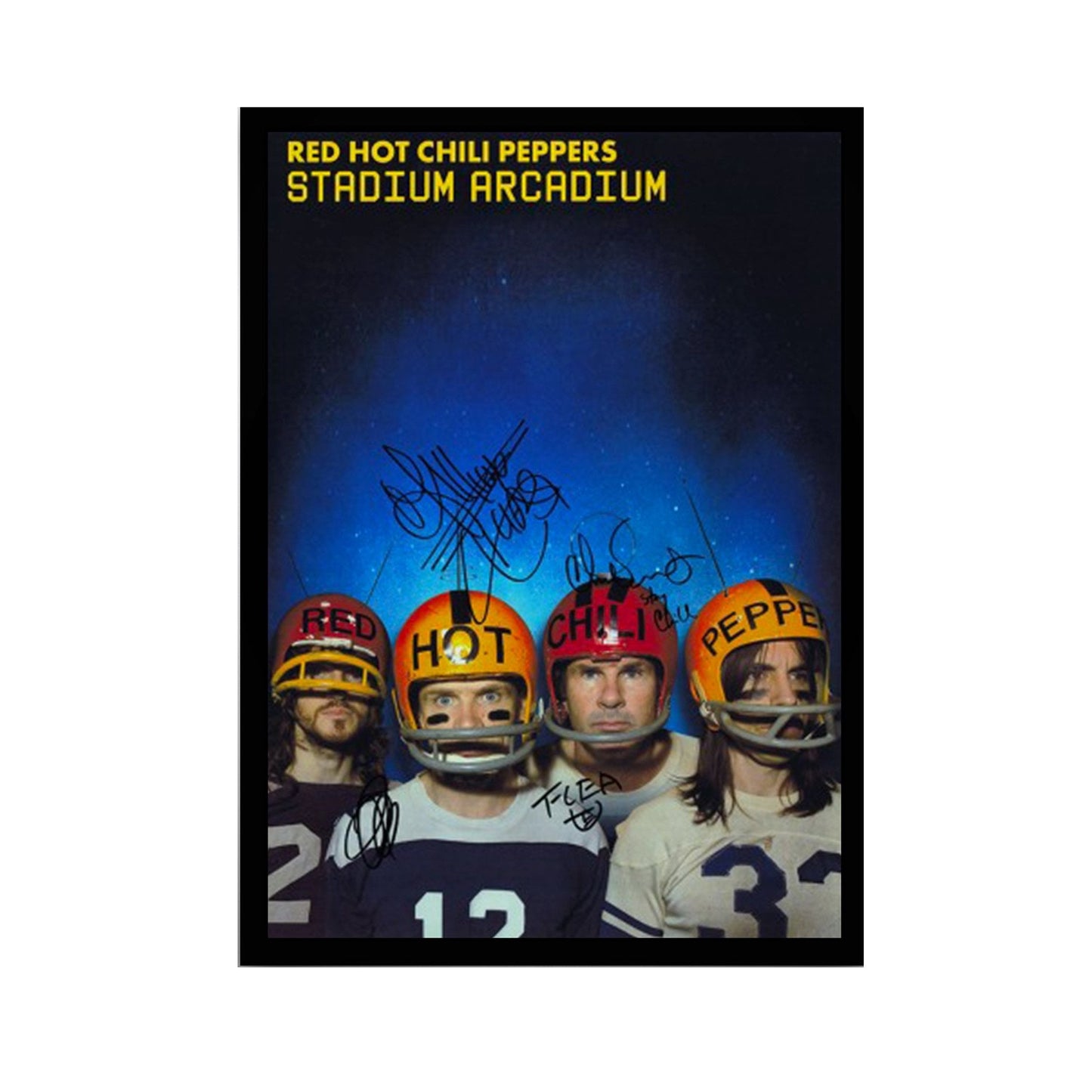 FRAME IS INCLUDED  Red Hot Chile Peppers Autographed "Stadium Arcadium Tour" Poster Replica / Various Sizes.