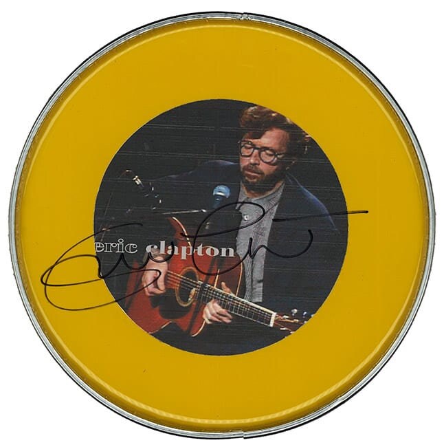 Eric Clapton Autographed / Signed 10" Drumhead Replica