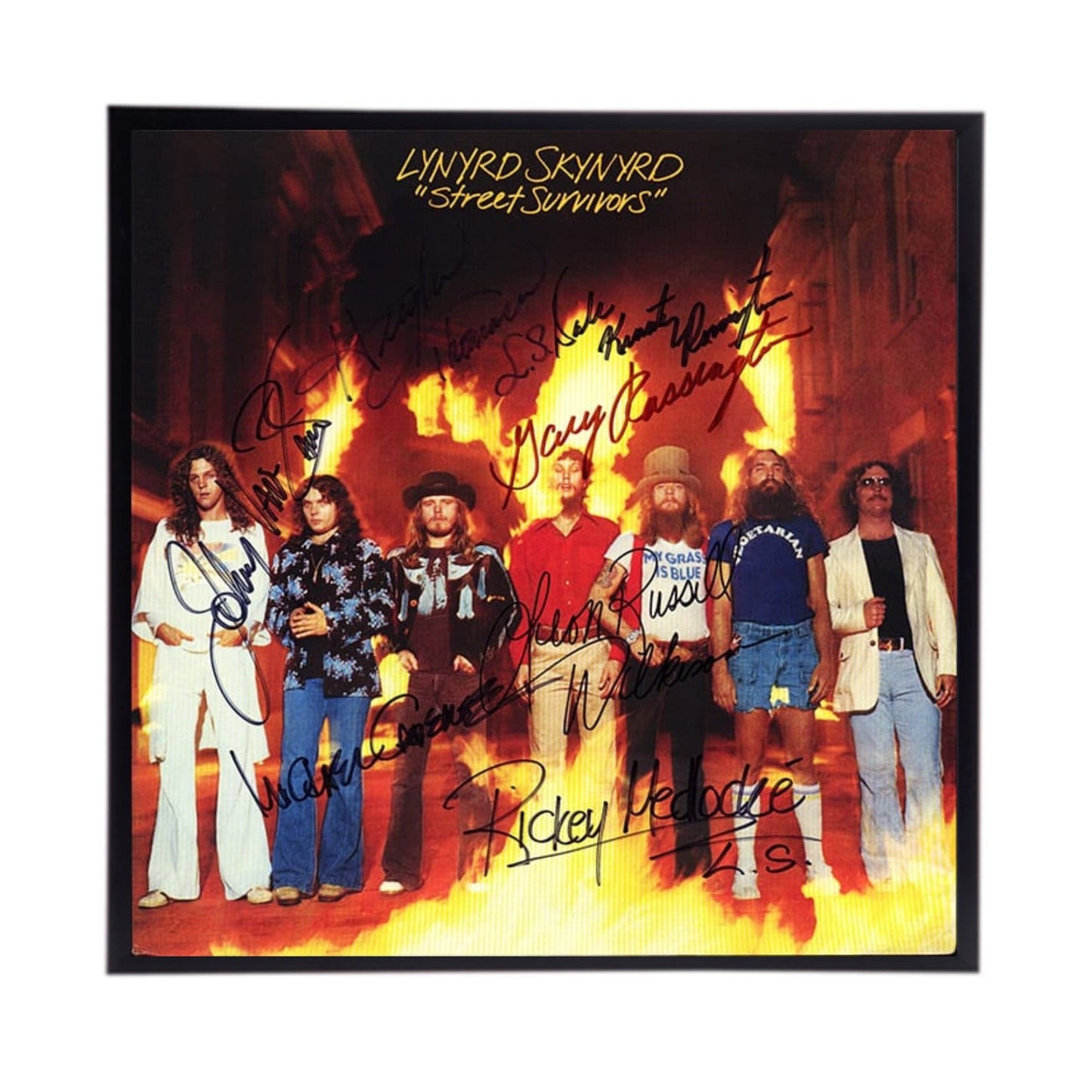 Autograped Lynyrd Skynyrd Album Cover Replica