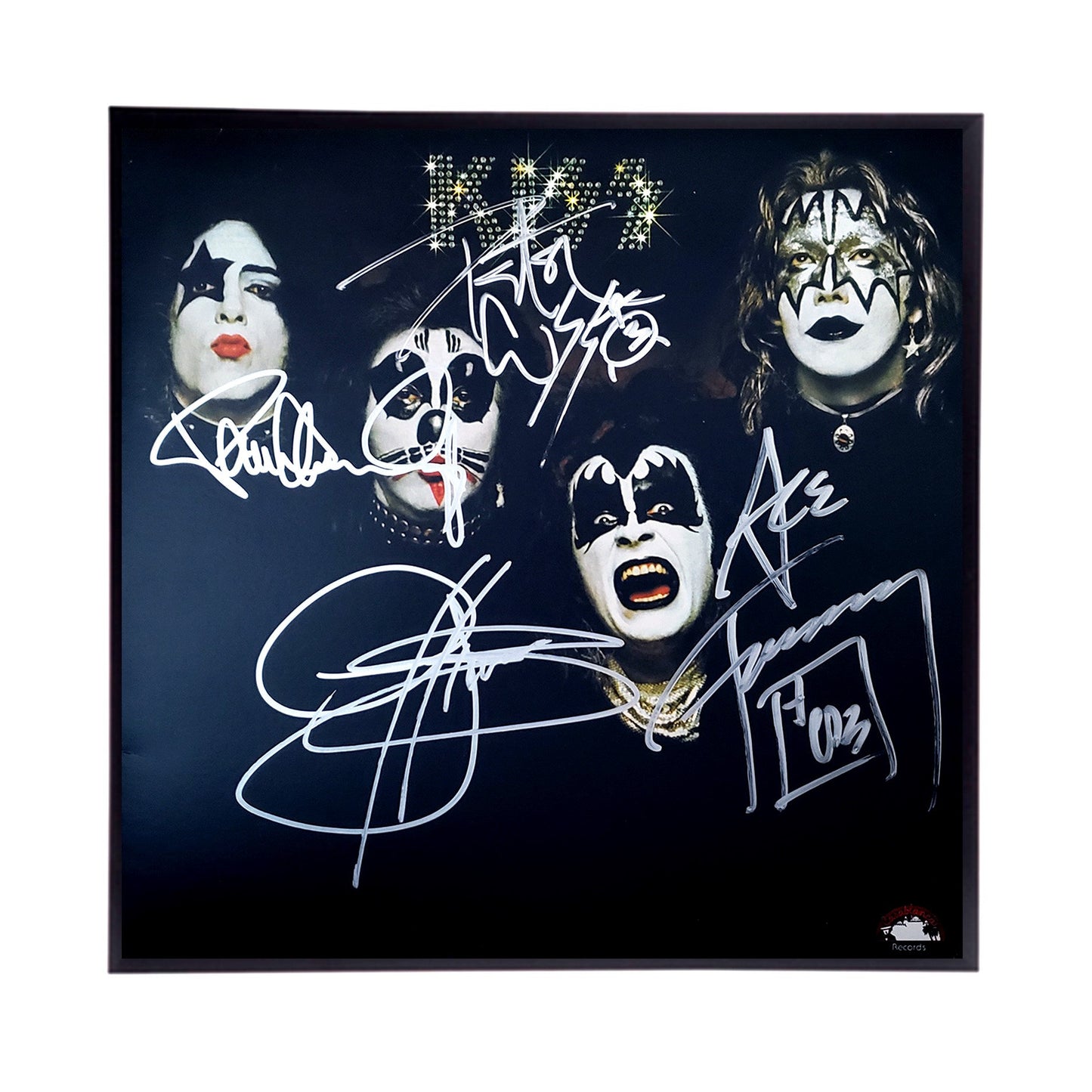 FRAMED Autographed KISS Album Cover Replica