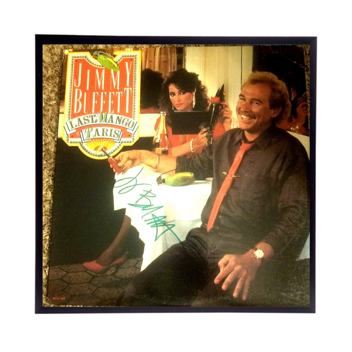 Autographed Jimmy Buffett Album Cover Replica,