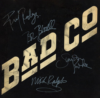 Bad Company Autographed Album Cover Replica,