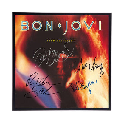 AutographedBon Jovi 7800 Fareinheit Album Cover Replica,