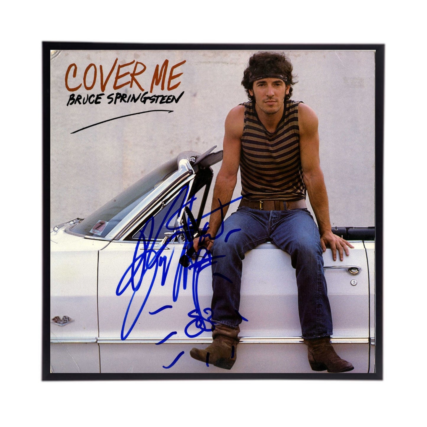 Autographed Bruce Springsteen Cover Me Album Cover Replica