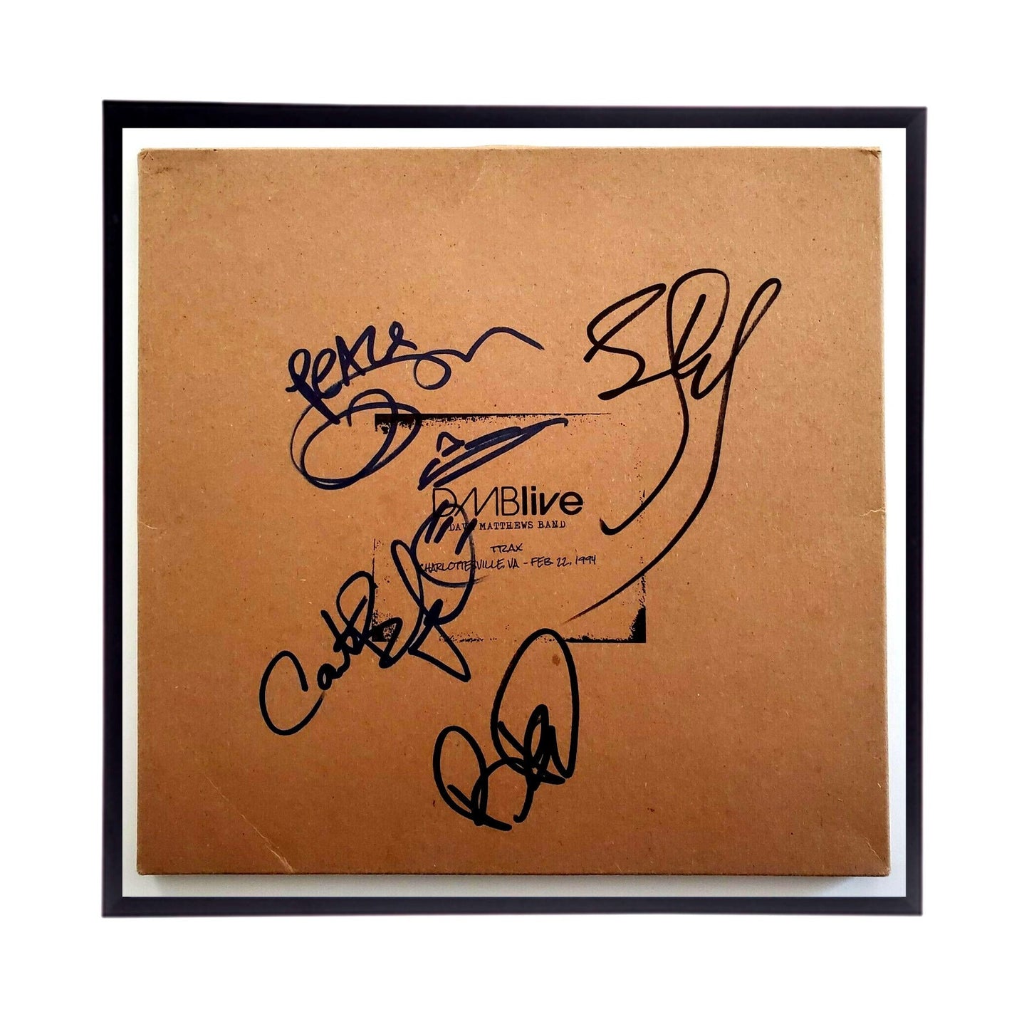 Autographed Dave Matthews Band "Live" Album Cover Replica,