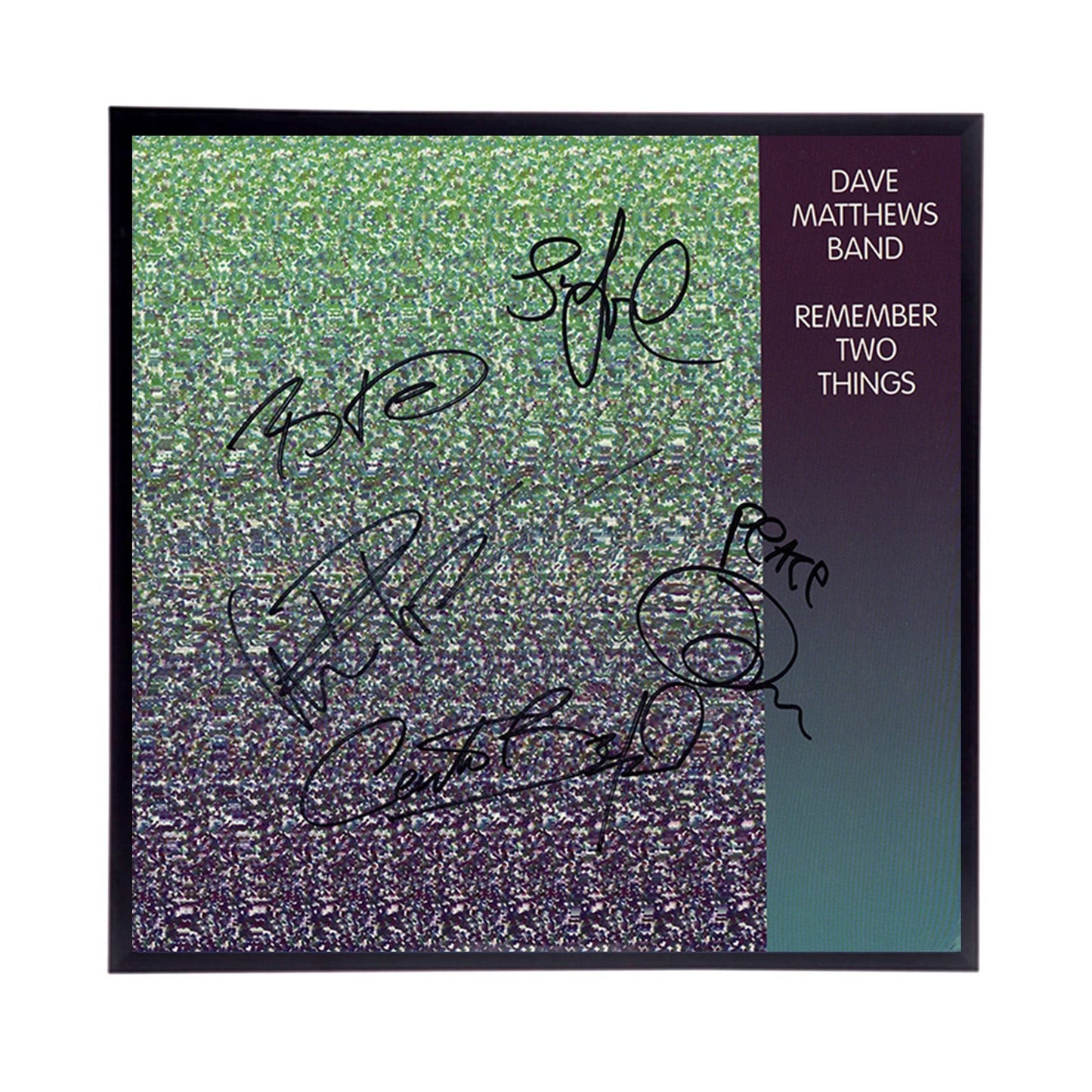 Autographed Dave Matthews Band "Remember two things" Album Cover Replica,