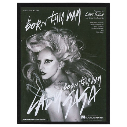 FRAME INCLUDE Lady Gaga Autographed Photo Reprint / Available in various sizes