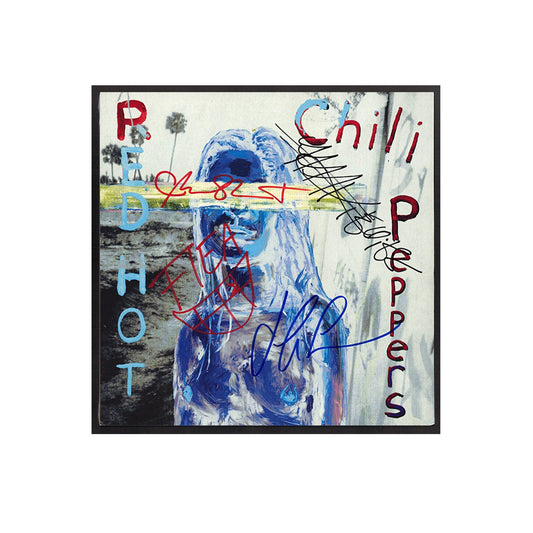 FRAME IS INCLUDED  Red Hot Chile Peppers "One Way" Autographed Album Cover Replica , 12" x 12"