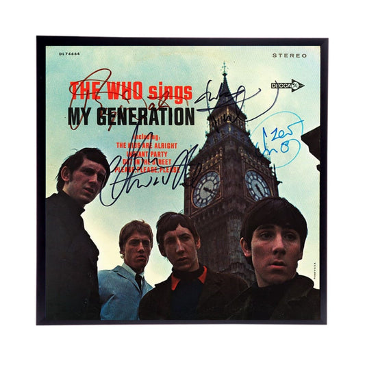 The Who "My Generation" Autographed Album Cover Replica / All 4 Members /