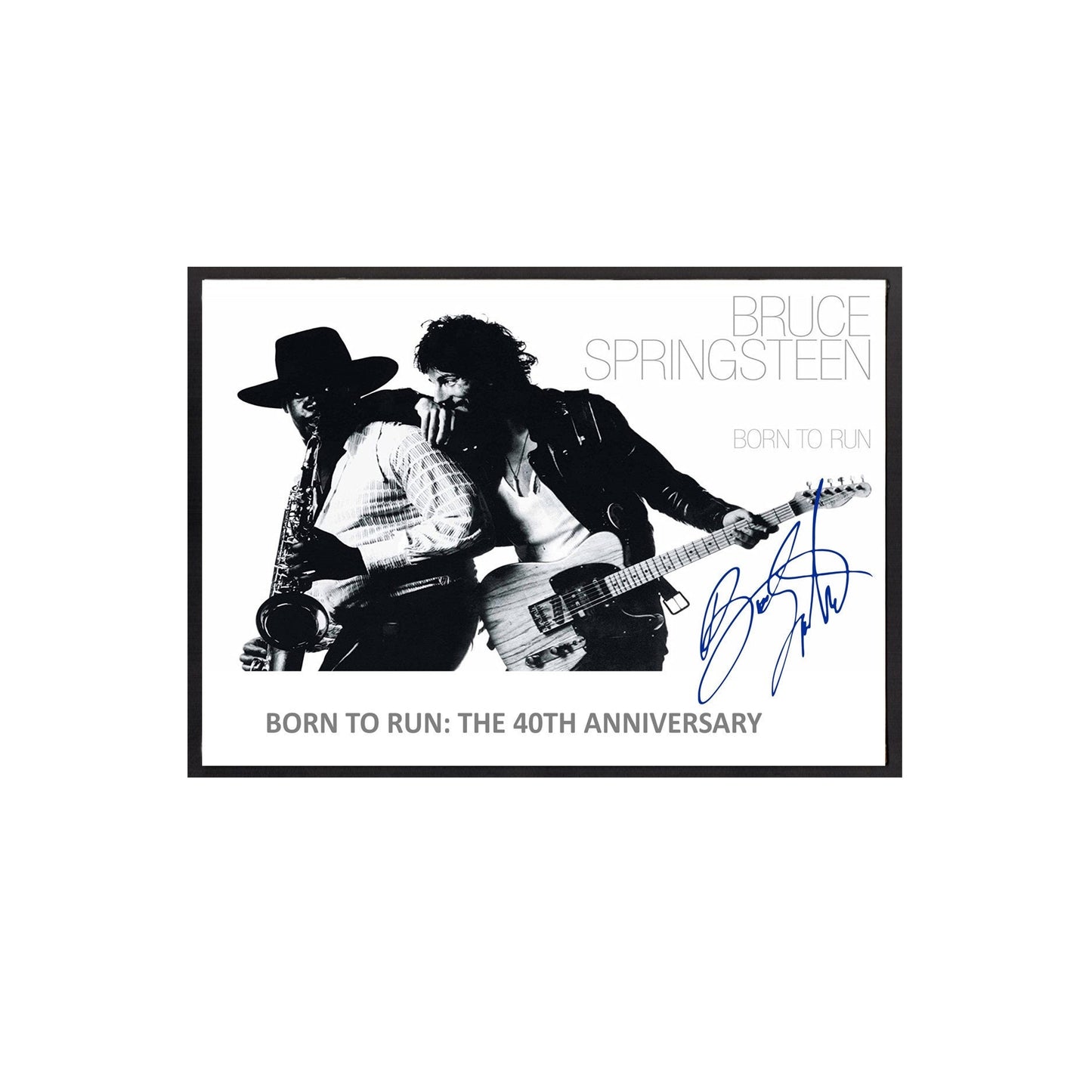 FRAME INCLUDED, Bruce Springsteen Born to Run 40th Anniversary Poster Replica, Various sizes available