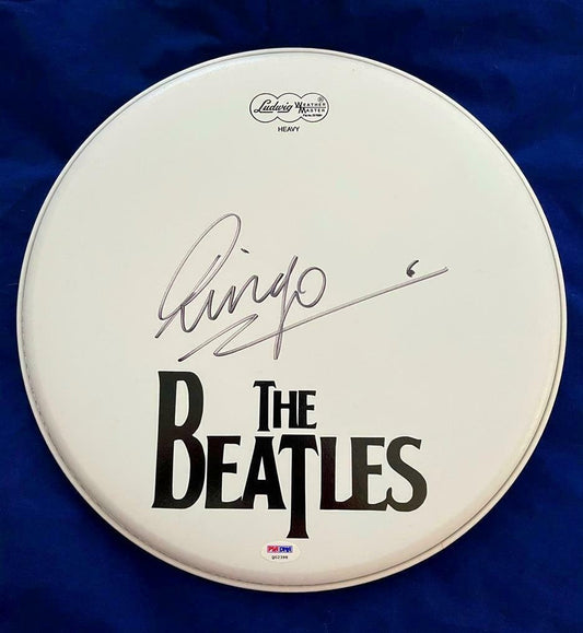 Ringo The Beatles Autographed / Signed 10" Drumhead Replica