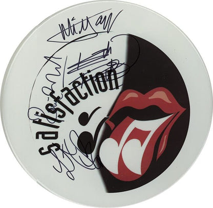 Rolling Stones Autographed / Signed 10" Drumhead Replica