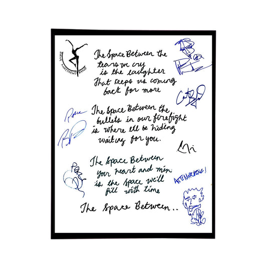 Autographed Dave Matthews Band  "The Space Between" Sheet Music Replica, 11" x 14" inches FRAME INCLUDED