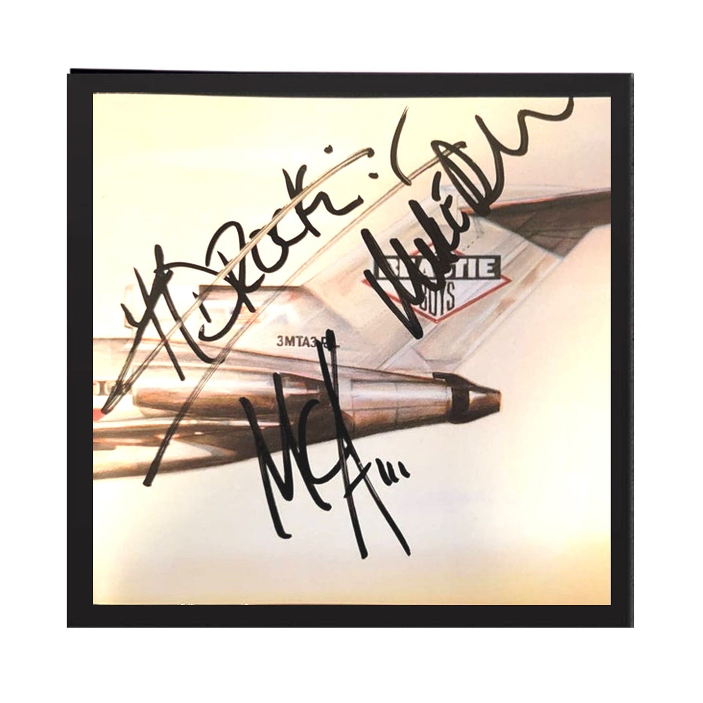 License to Ill Autographed Beastie Boys "License to Ill" Album Cover Replica,FRAME INCLUDED