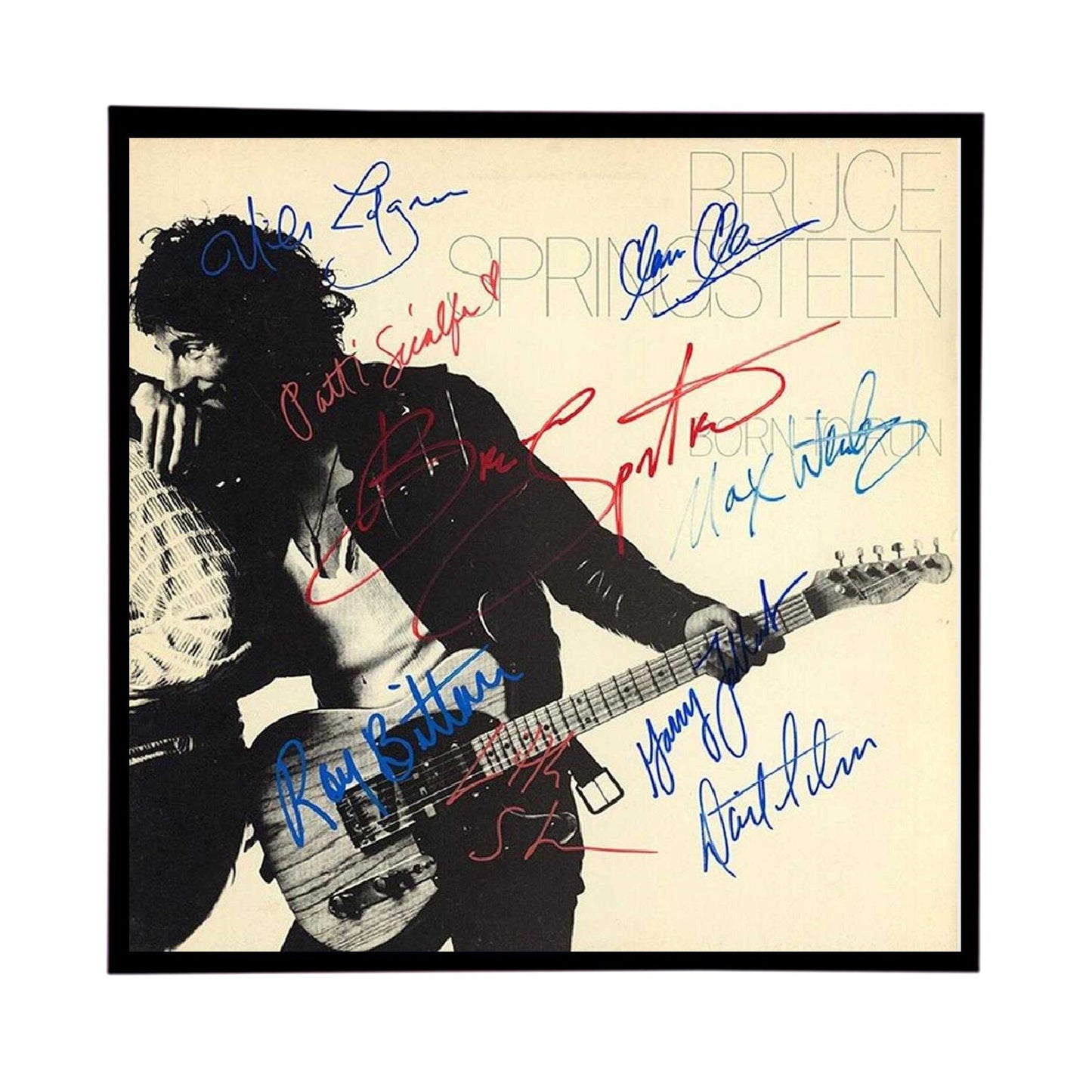 Autographed Bruce Springsteen "Born to Run" Album Cover Replica