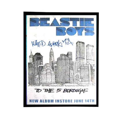 Beastie boys Autographed Poster Replica "To the 5 Boroughs", Frame included