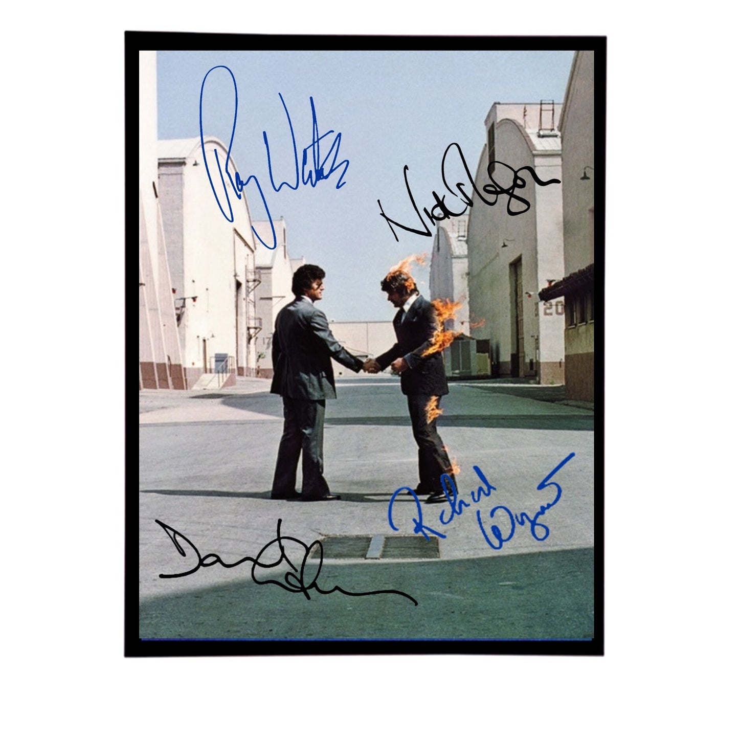 Autographed Pink Floyd "Wish you were here" poster Replica 11" x 13" inches